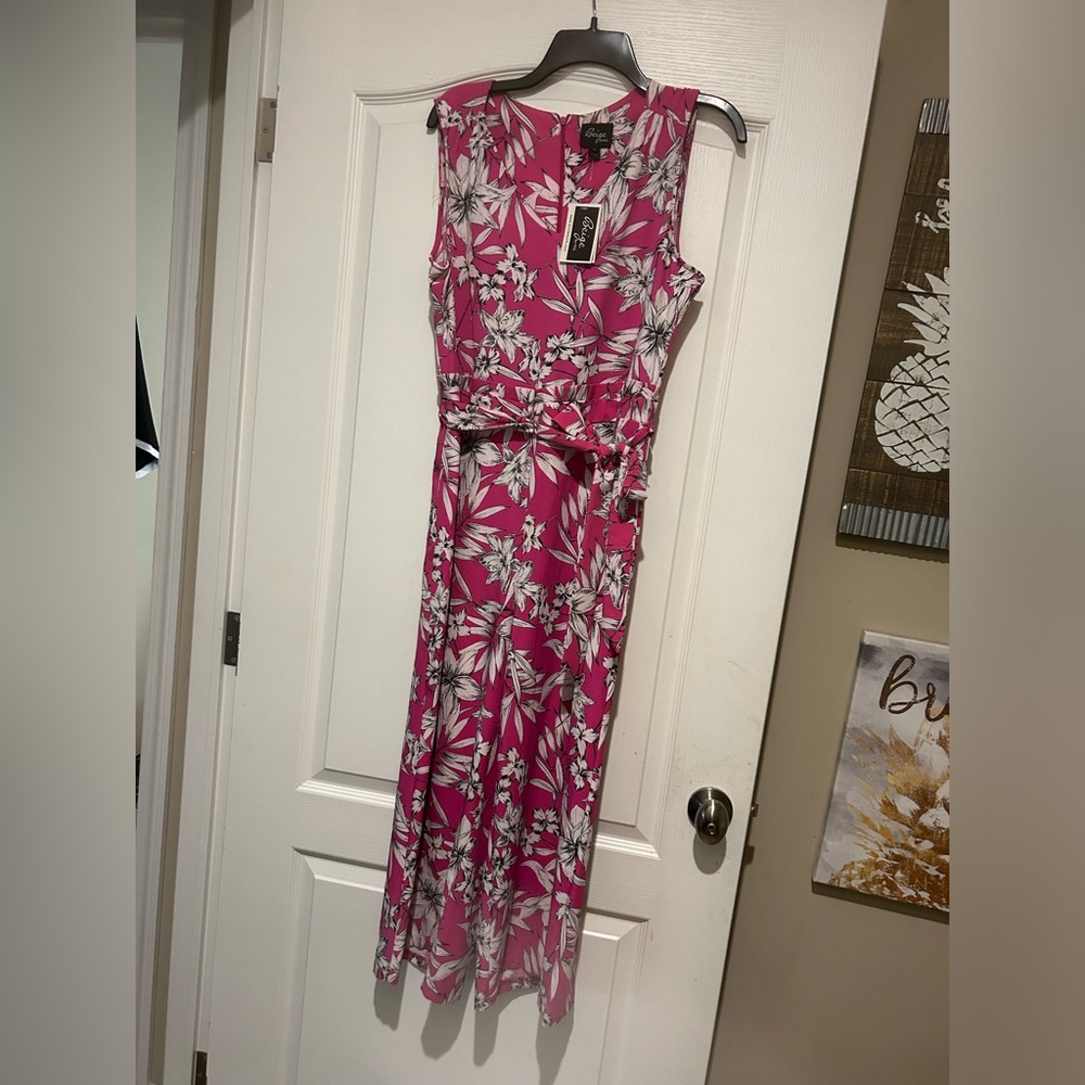 Beige by ECI sleeveless jumpsuits, size Med, pink, floral, NWT